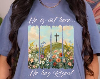 Ostergeschenke, Glaube Shirt, Bibel Vers Shirt, Er ist nicht hier, Er ist auferstanden Shirt, Ostern Shirt, Christliches Shirt, Jesus Shirt, Ostern Shirt