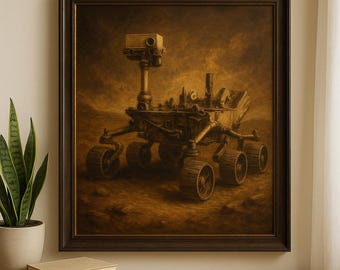 Renaissance Mars Rover Art Print • Vintage Space Illustration (Digital Download)