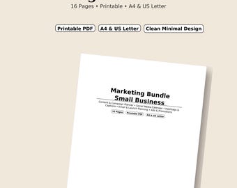 Marketing Planner Bundle | Content Calendar, Social Media (PDF)