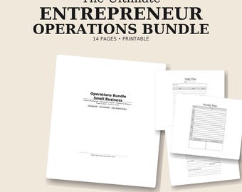 Business Operations Planner Bundle (14 Pages) | Printable Workflow PDF
