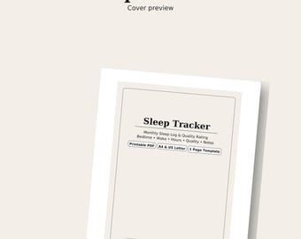 Monthly Sleep Tracker Printable | Bedtime, Wake & Quality Log (PDF)