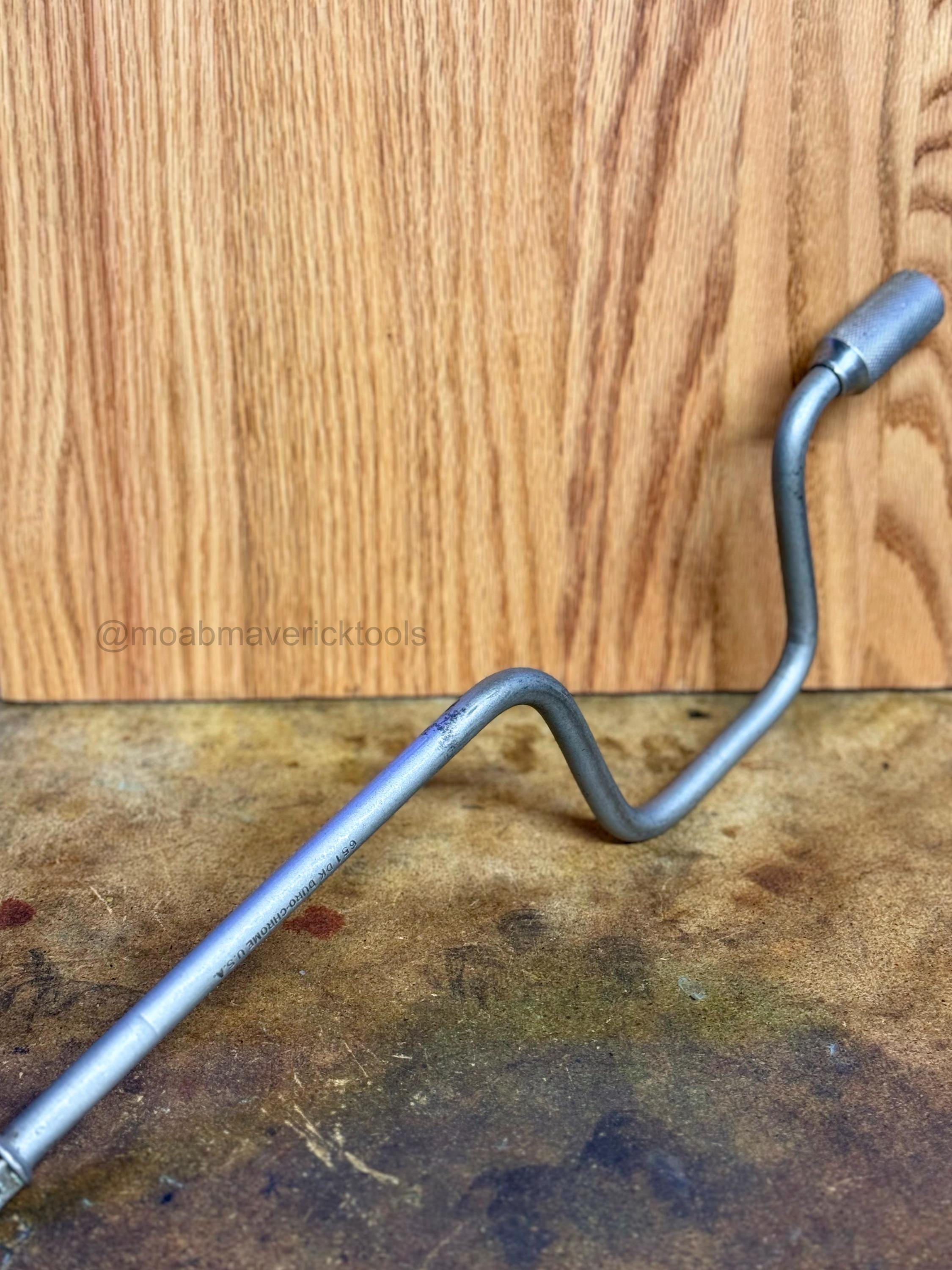 Vintage Duro-Chrome 651DK 1/2” drive speed wrench – USA made socket brace mechanic tool