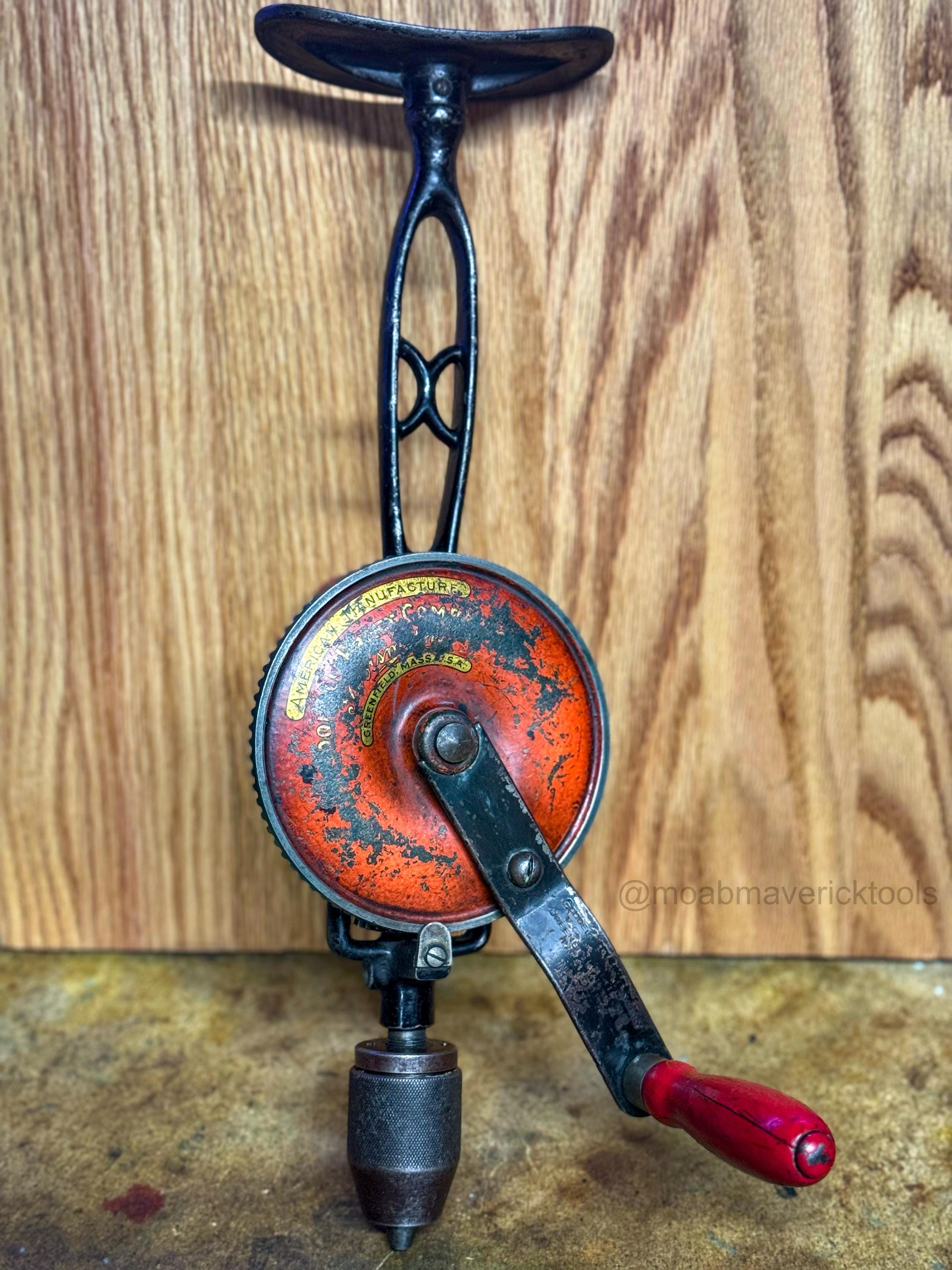 Antique Goodell-Pratt Hand Drill | 1890s Two-Speed Eggbeater Tool