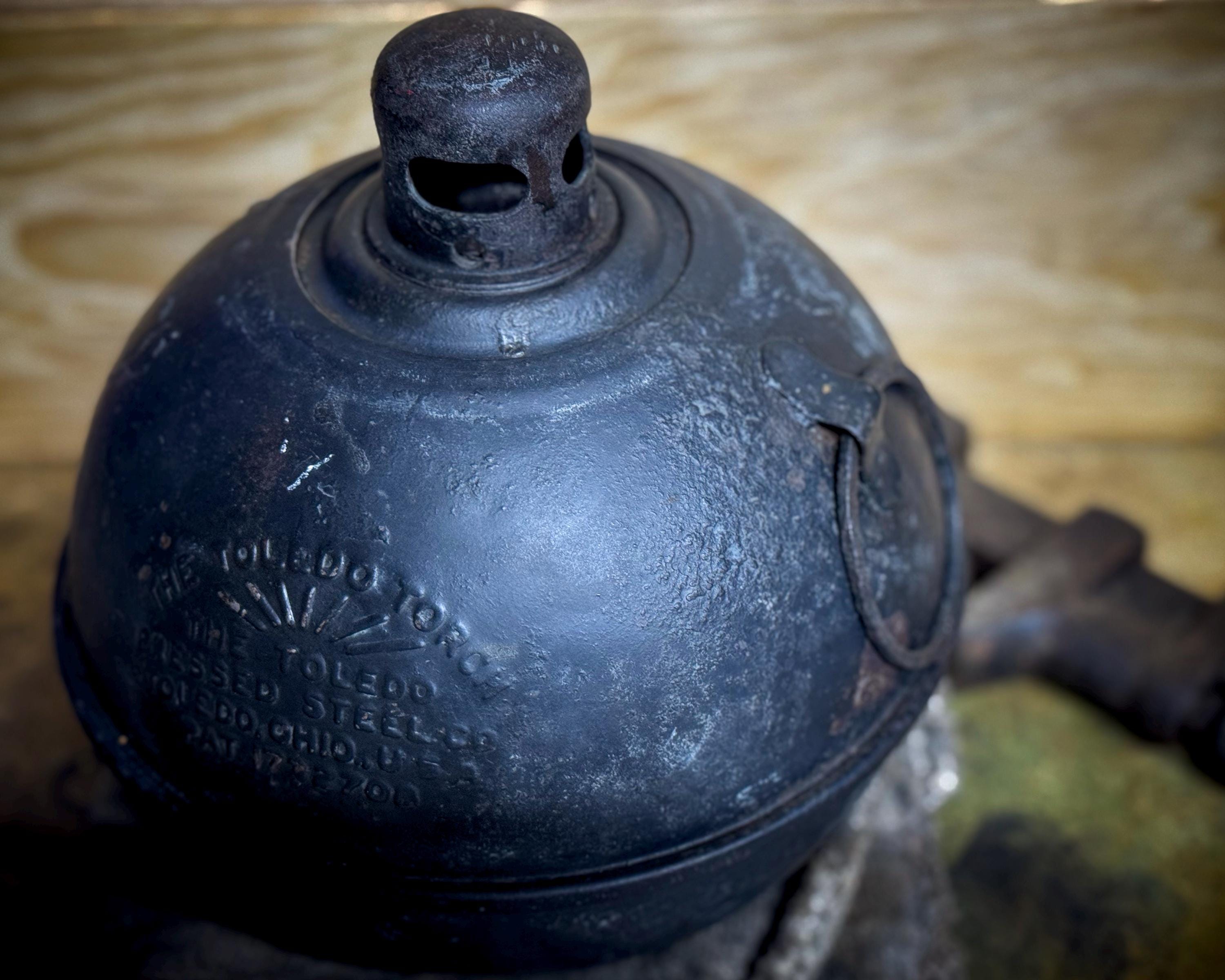 Vintage “Toledo Torch” Kerosene Road Flare – Toledo Pressed Steel Co. – Railroad Collectible /Industrial Shop / Garage Decor