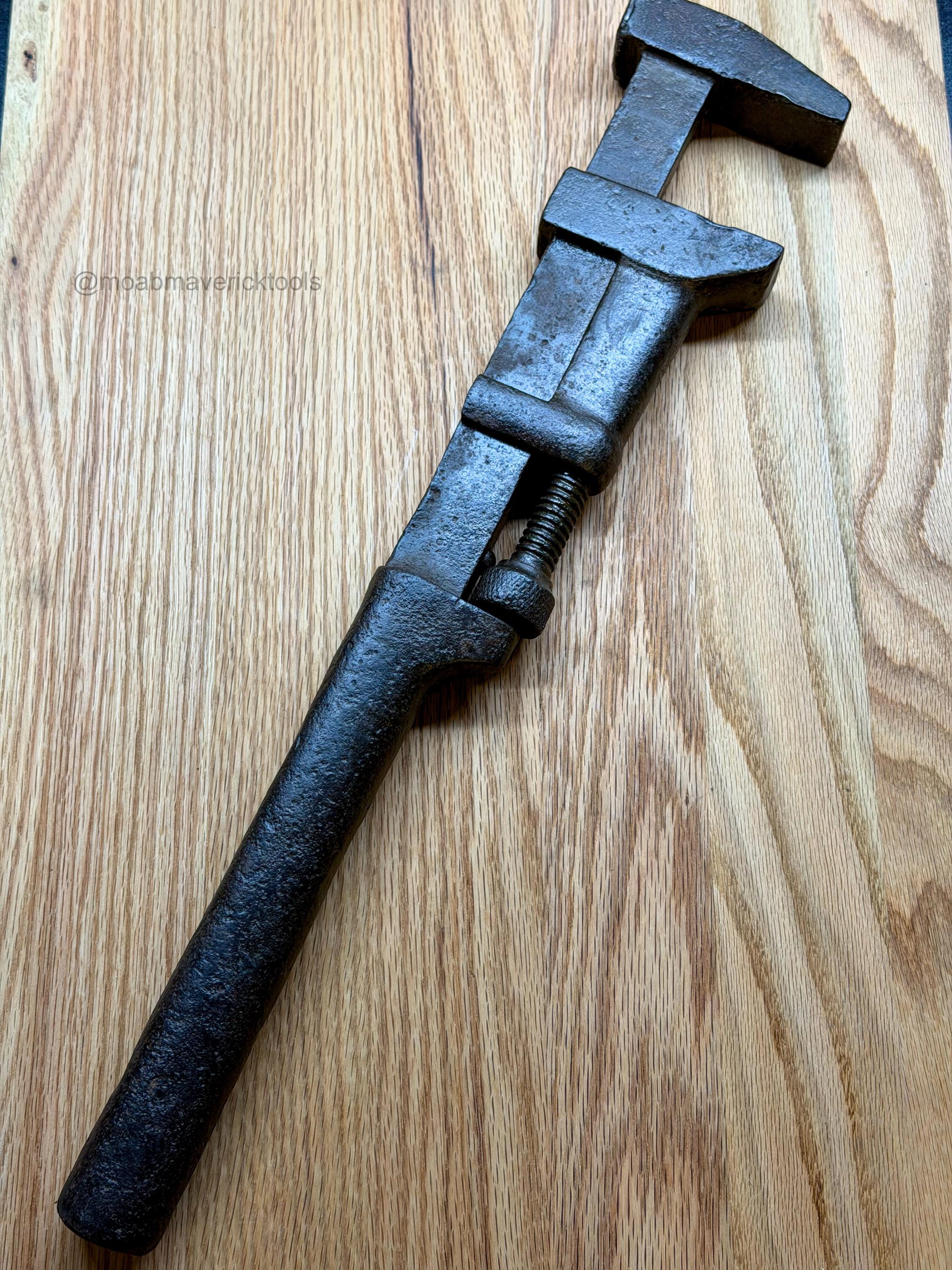 Vintage COES Style Monkey Wrench Large 21 Inch Adjustable Wrench Industrial Decor Tool