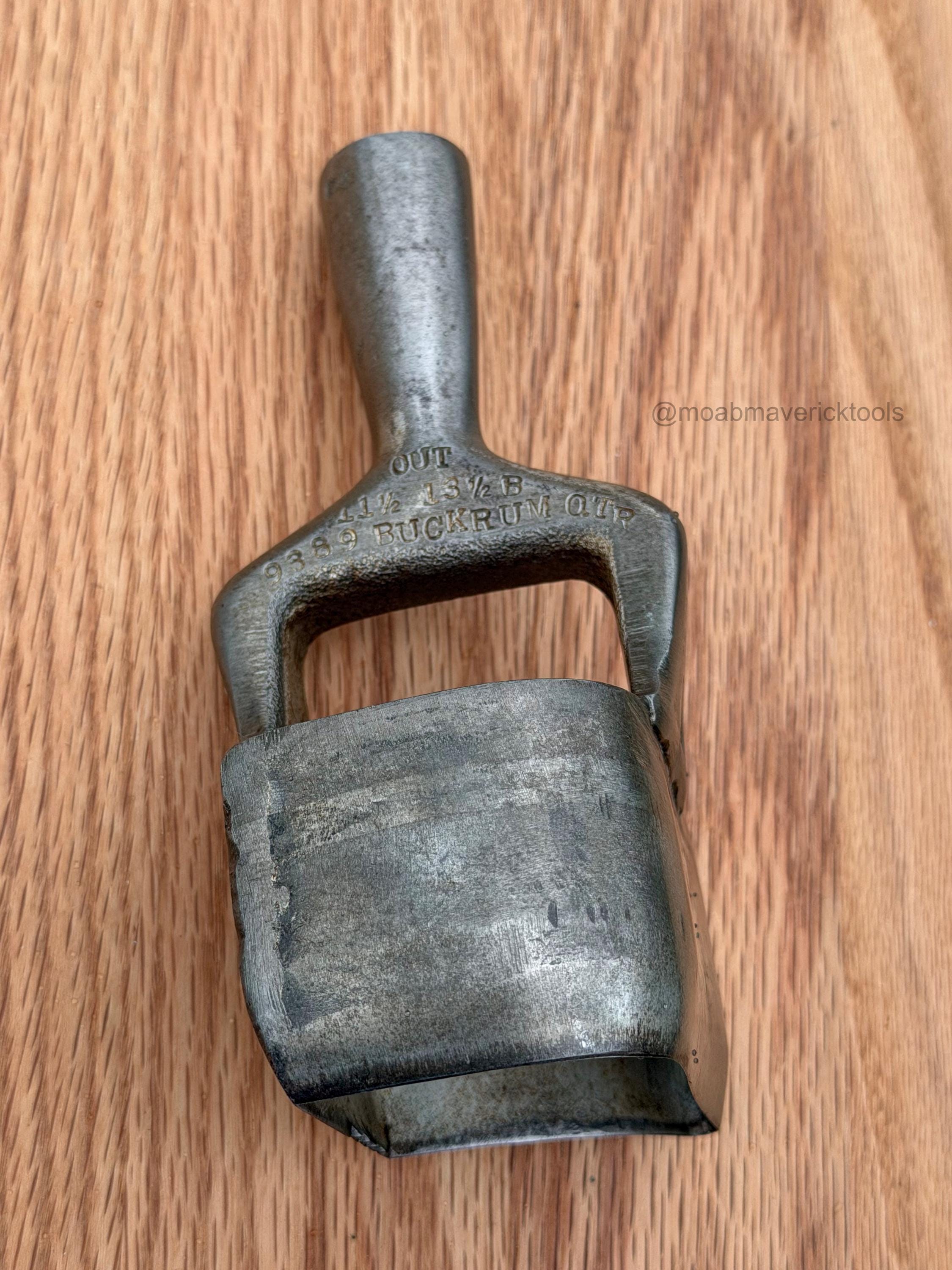 Vintage Leather Punch Marked BUCKRUM QTR, Forged Strap Punch, Early Leatherworking Tool