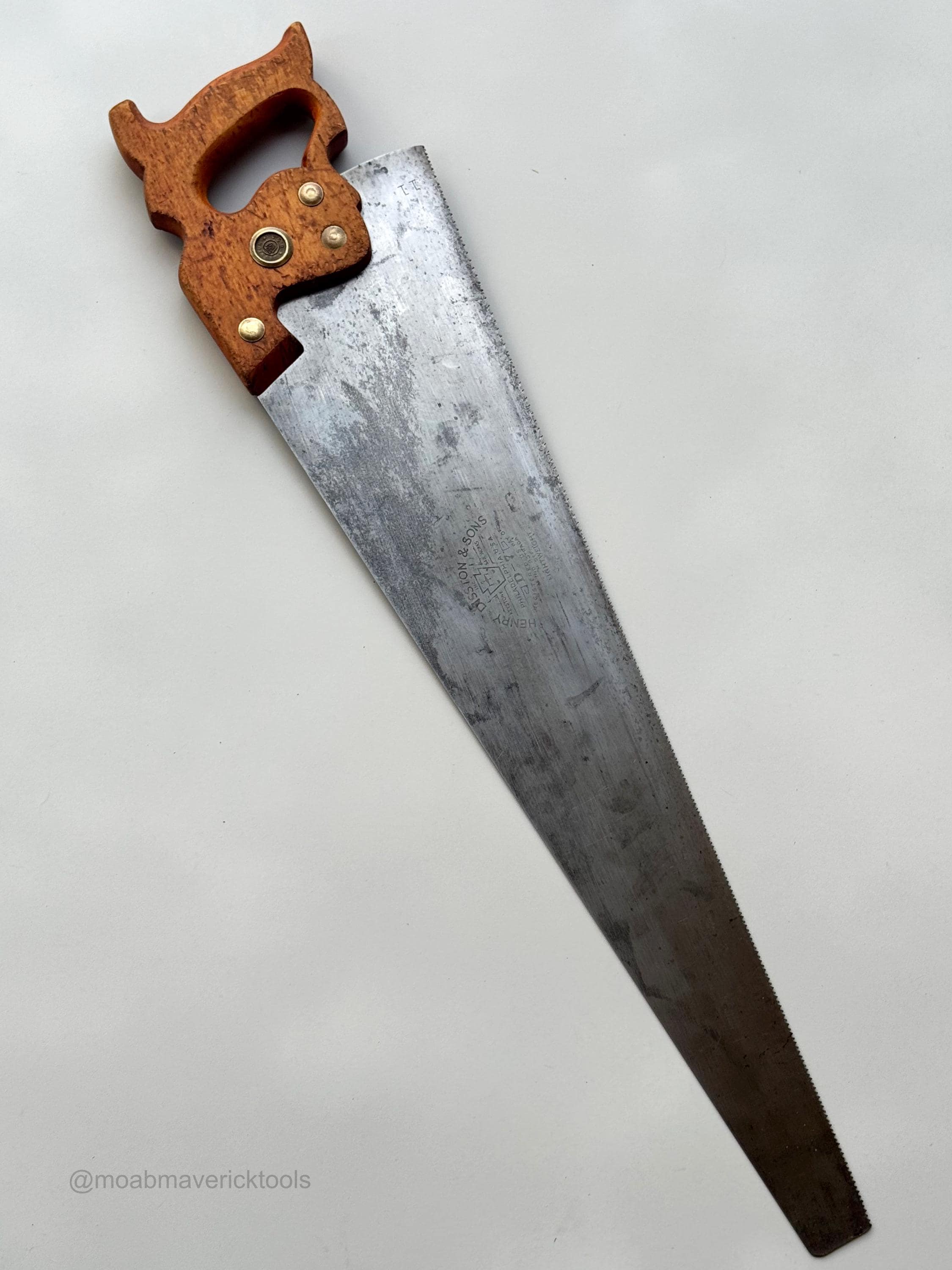 Vintage Disston D-7 Hand Saw – Restored 26” Crosscut Panel Saw, 10 Ppi ...