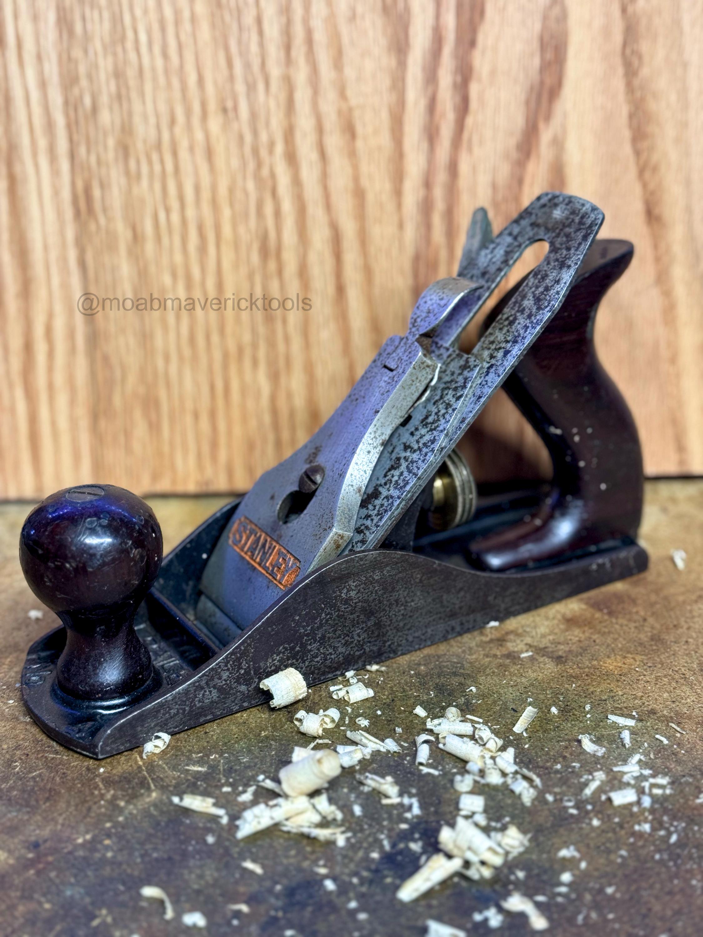 Stanley Bailey No. 4 Bench Plane – Tuned & Sharpened User Grade Smoother, Made in USA, Honest Patina