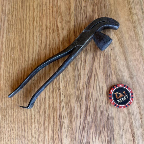 Antique Cobbler Lasting Pliers – Union Whitcher No. 3 Shoemaker Tool, 1887 Patent Hammer Tack Puller