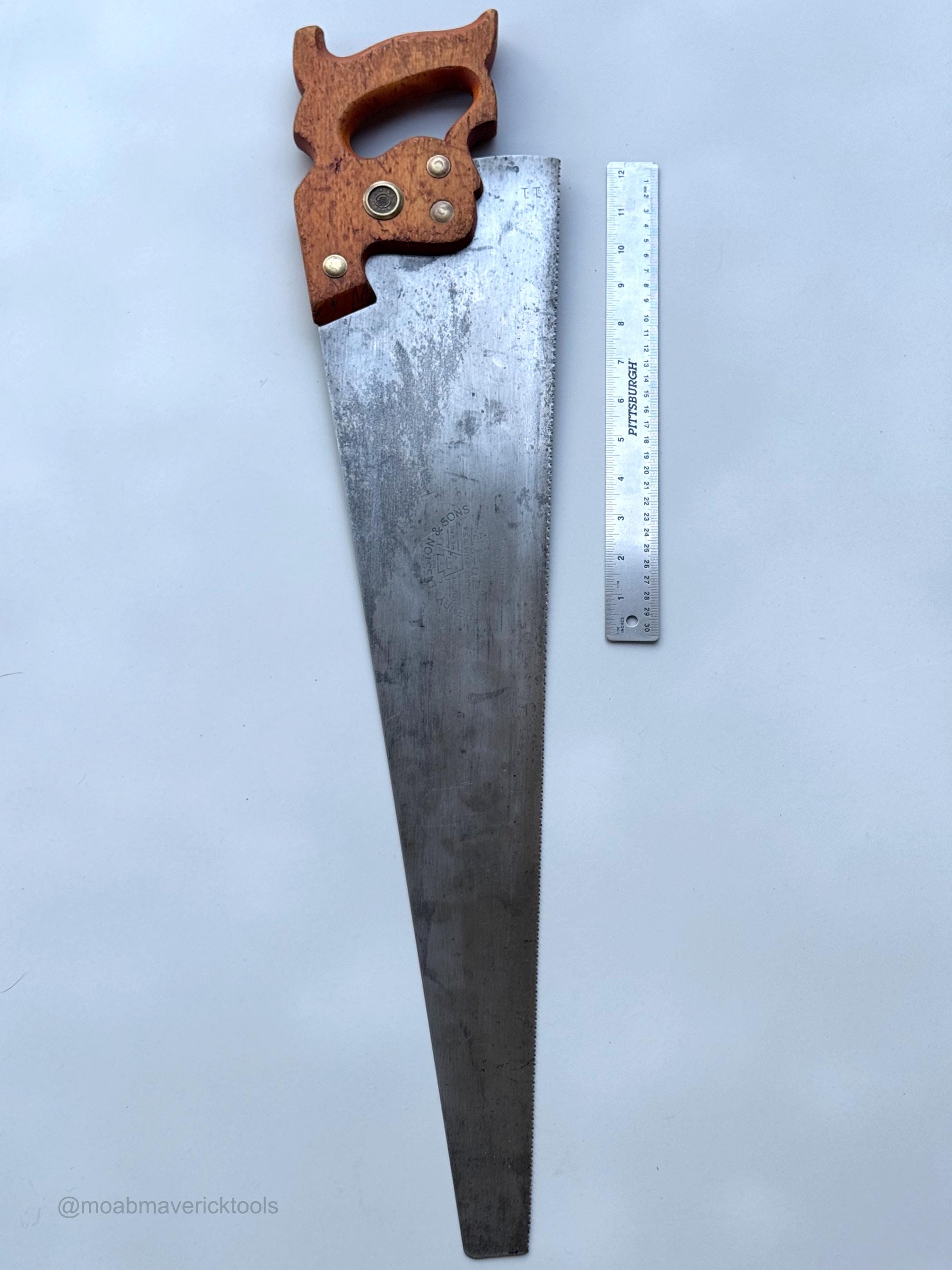 Vintage Disston D-7 Hand Saw – Restored 26” Crosscut Panel Saw, 10 Ppi ...