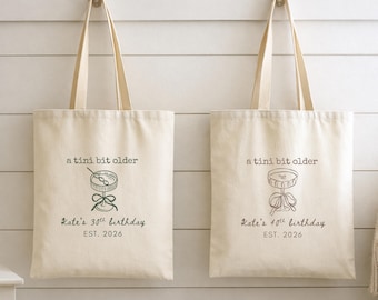 Bolsa de regalo de cumpleaños "A Tini Bit Older", recuerdos para fiesta de 30 cumpleaños, Espresso Martini, Dirty Martini, recuerdos para fiesta de cumpleaños