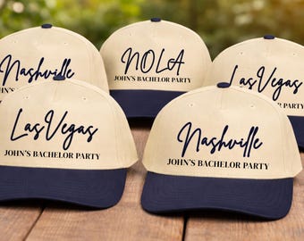 Sombreros bordados para despedida de soltero, despedida de soltero en Nashville, despedida de soltero en Las Vegas, despedida de soltero personalizada, regalos para despedida de soltero