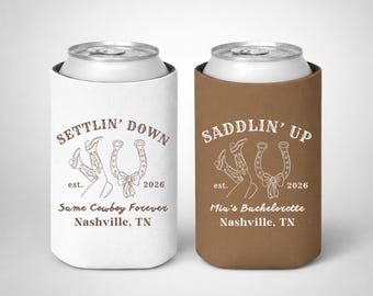 Koozies para despedida de soltera de Last Rodeo, Despedida de soltera ensillada, Despedida de soltera en Nashville, El mismo vaquero para siempre, Regalos para despedidas de soltera, ¡Vamos chicas!