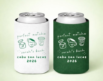 Enfriadores de latas de matcha, Enfriadores de latas de matcha perfectos para despedidas de soltera, Girls Gone Mild, Regalo para amantes del matcha, Café helado de matcha, Regalo para ella