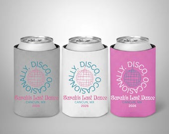 Enfriadores de latas personalizados para despedidas de soltera, enfriadores de latas para discotecas ocasionales, enfriadores de latas para despedidas de soltera, recuerdos de despedidas de soltera