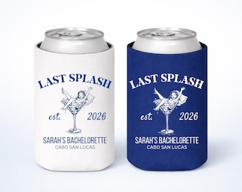 Enfriadores de latas Last Splash Bachelorette, Enfriadores de latas Lake Bachelorette, Enfriadores de latas personalizados, Neveras personalizadas, Despedida de soltera en la playa