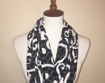 Black Scrolls ITY Infinity Scarf