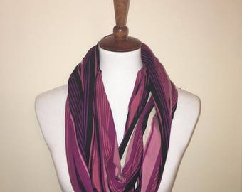 Dark Pink Stripes DBP Infinity Scarf