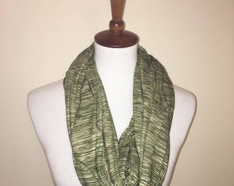 Green Short Rows DBP Infinity Scarf