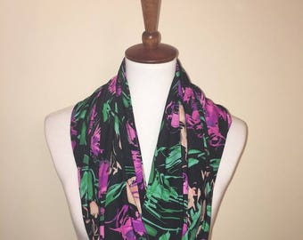 Black Tropical ITY Infinity Scarf