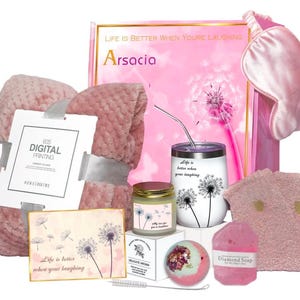 Verjaardagscadeaudoos voor haar, zelfzorgspaset, gezellige ontspanningsmand, romantisch verzorgingspakket, Thinking of You-cadeau, vrijgezellenfeest, kersverse moeder