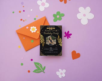 Editable Birthday Invitation Template | Instant Canva Download