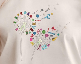Comfort Color Quilting Equipment Dandelion Shirt, Seamstress Tee