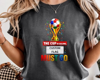 Personalized Country Flag Soccer T-Shirt, Game Day Apparel
