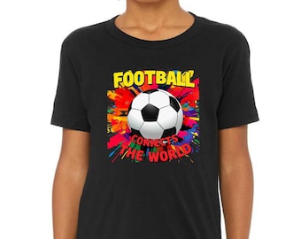 Comfort Color Football Connects The World Shirt, 2026 Soccer Graphic Tee