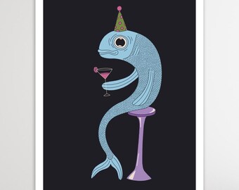 Party Fish Print