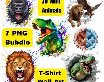 Whimsical Animals Clipart Bundle | Quirky Funny Safari & Woodland Animals PNG | Silly Animal, Instant Download Funny animal bundle