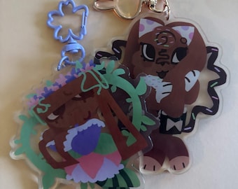 Dandys World Toon Acrylic Keychains || Bassie and Cocoa