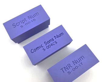 Sellos numéricos para arcilla de cerámica en caso de elegir su fuente