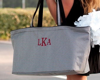 going gingham large utility tote