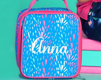 Monogrammed Lunchbox for Girls ~ Monogram Lunch box ~FREE Personalization~ Monogrammed Lunch Tote ~ Personalized Lunchbox ~ Sparktacular