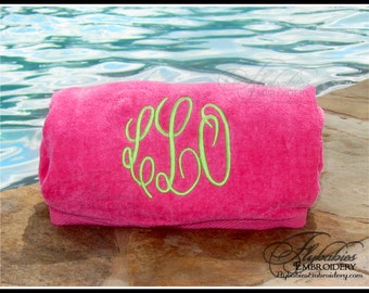 Personalized Beach Towel ~ Monogrammed Beach Towel ~ Multiple Color Options ~ Personalized Pool Towel ~ FREE Personalization ~ quick ship