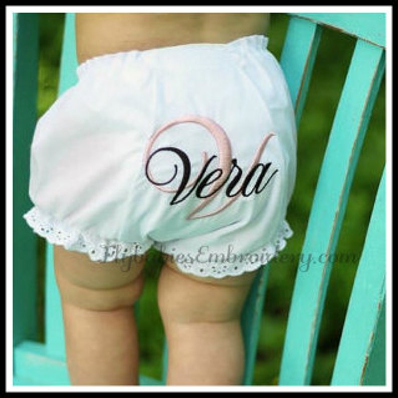 Monogrammed Baby Bloomers Personalized Baby Bloomers Etsy