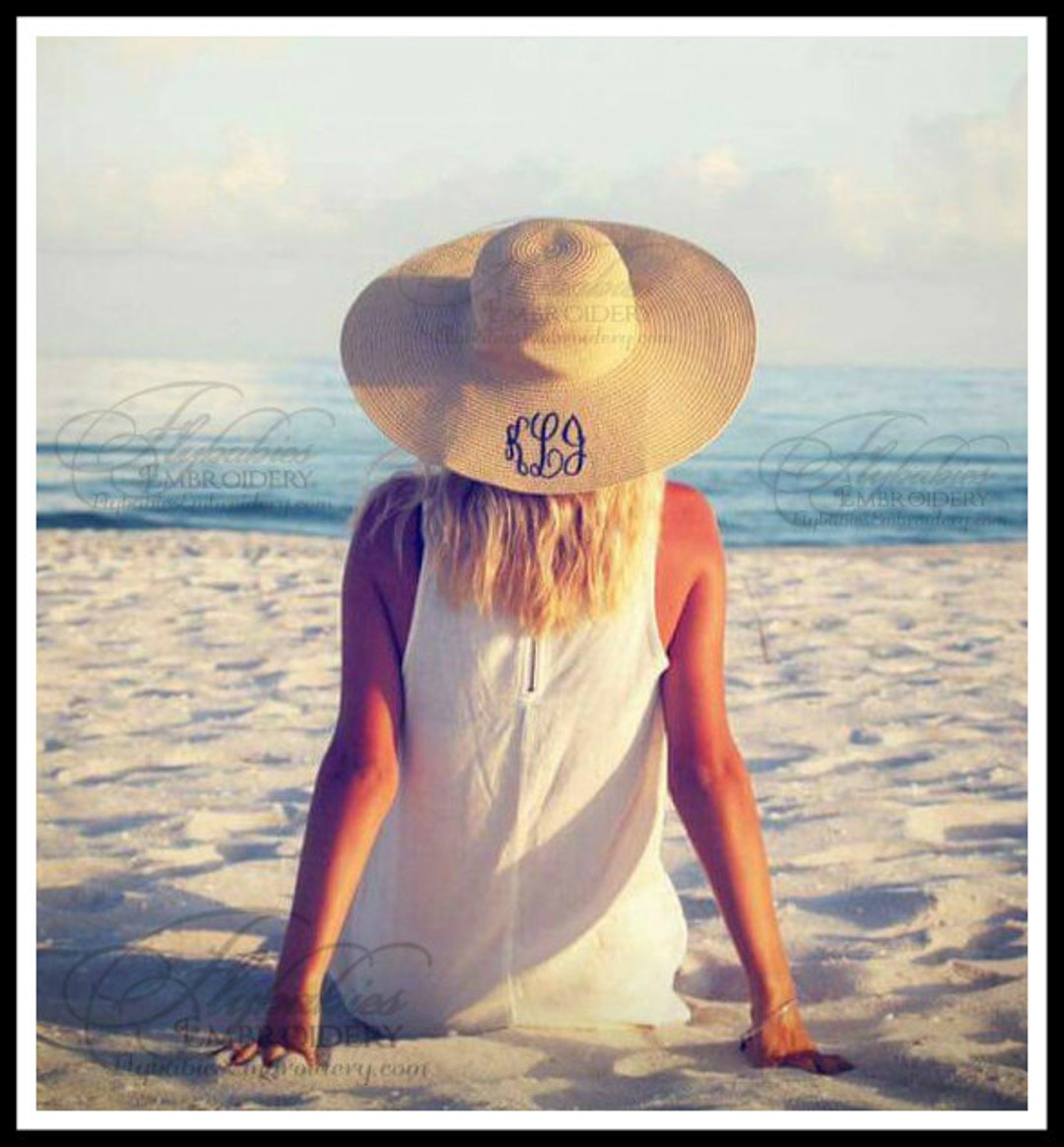 Personalized Monogram Beach Hat – C. Fazel Designs