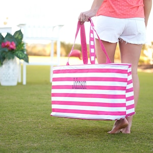 Monogram Utility Tote Bag ~ Monogrammed Ultimate Tote ~ Monogrammed Utility Tote ~ Large Personalized Tote ~ Monogram Carry All ~ 4 colors