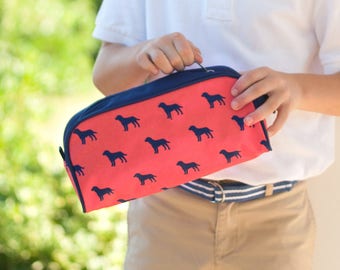 Personalized Boys Toiletry Bag: Dog Days Travel Shaving Bag