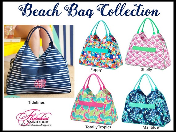 monogrammed pool bag