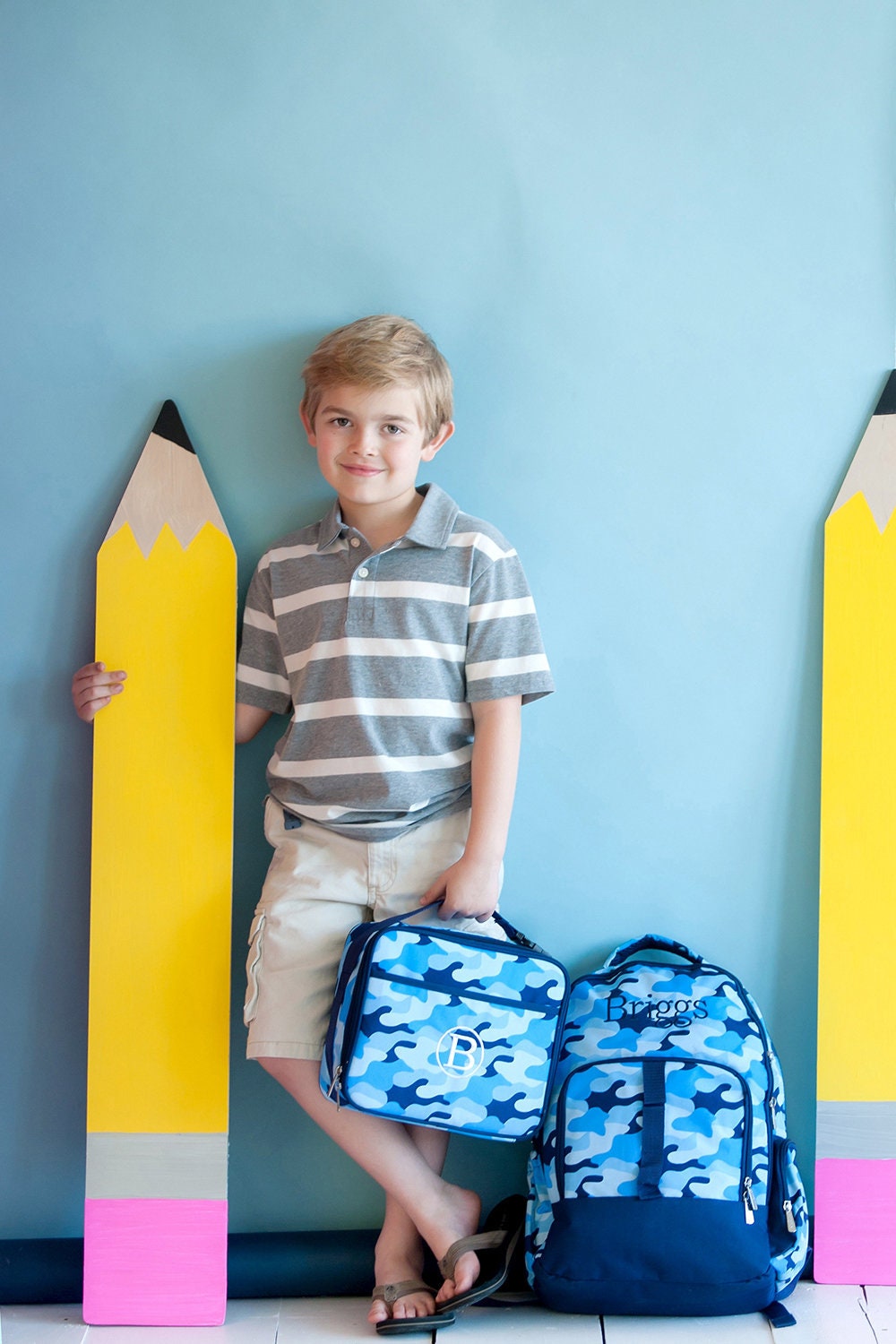 Boy's Personalized Backpack and Lunch Box Set Etsy