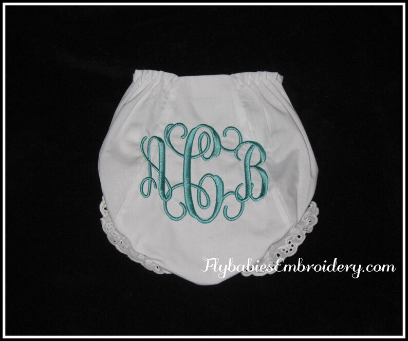 Monogrammed Baby Bloomers Personalized Baby Bloomers Personalized Diaper Cover Monogrammed Diaper Cover White Monogrammed Bloomers image 6