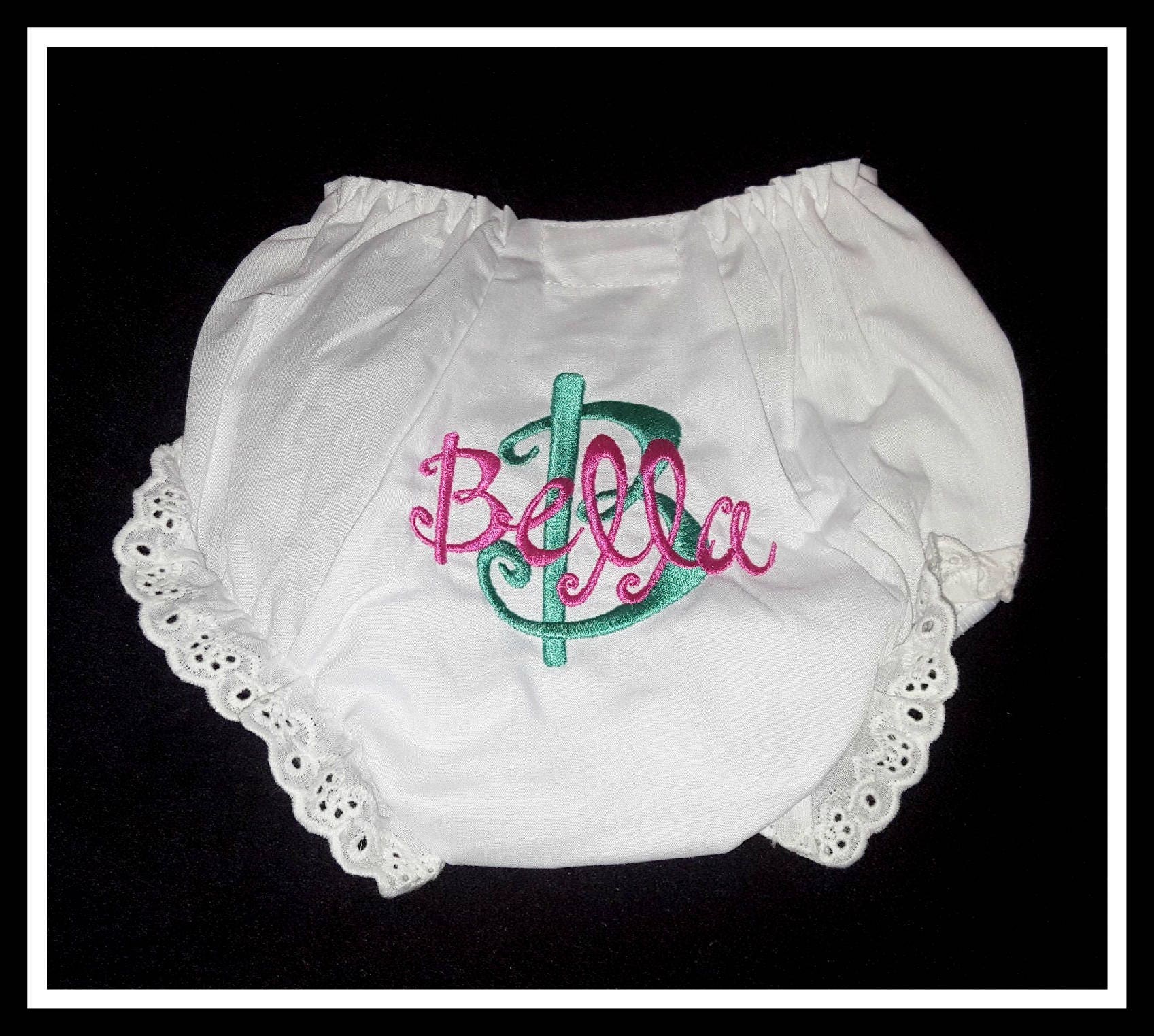 Monogrammed Baby Bloomers Personalized Baby Bloomers | Etsy
