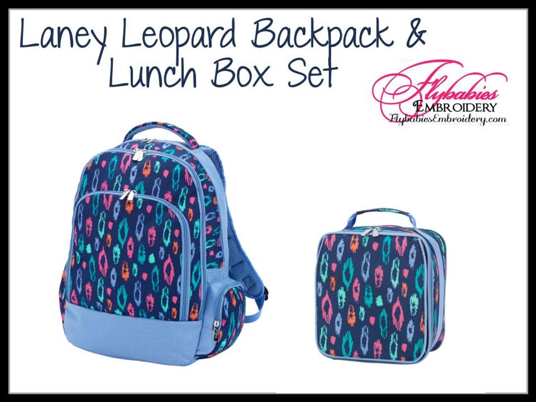Personalized Lainey Leopard Print Backpack & Lunchbox Set - CUSTOM - Etsy