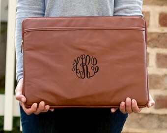 Monogrammed Laptop Sleeve ~ Camel ~ Personalized Laptop Sleeve ~ Monogrammed Computer Case ~ Personalized Lap Top Carrier ~ His & Hers Gift