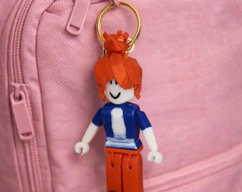 Custom Roblox Avatar Bacon Girl Keychain, Personalized Gamer Gifts