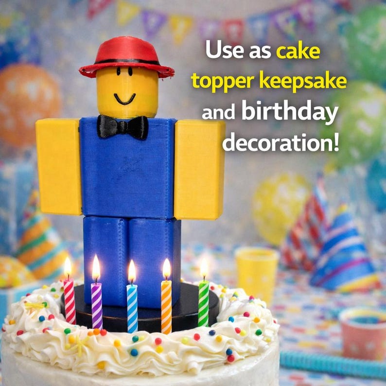 Custom Roblox Figures Avatar Character, Personalized Gift Gamer Gaming Gifts for Kids Boys Girl Her Him Birthday Party Favors 3D printed toy image 3