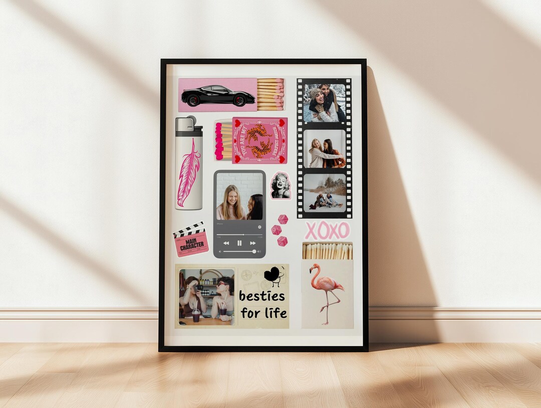 Best Friend Gift ,editable Matchbook Poster Template , Custom