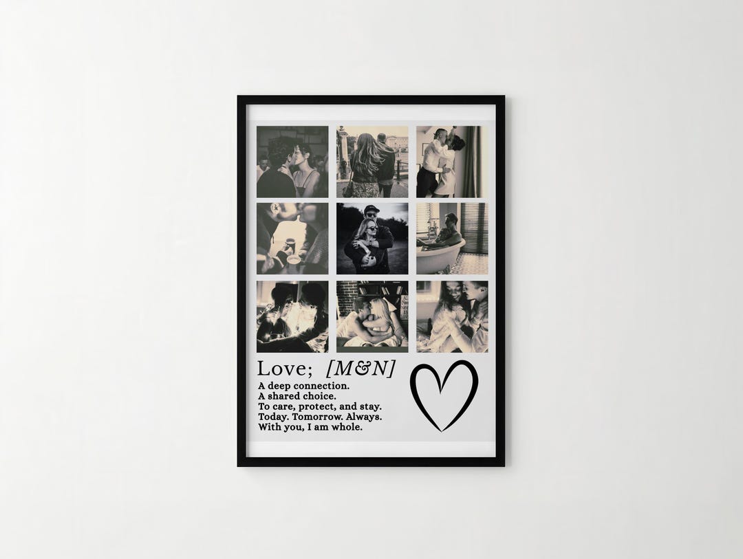 Modern Collage Template,love Definition Photo Poster, Canva Editable ...